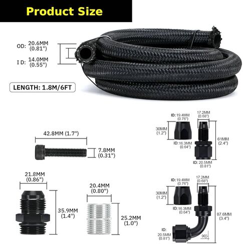 Upgrade Billet Oil Filter Relocation Kit 10AN Fittings for 2011-2023 Ford Mustang GT350 GT500 F150 5.0/5.2 V8 Coyote Engines in Kuwait