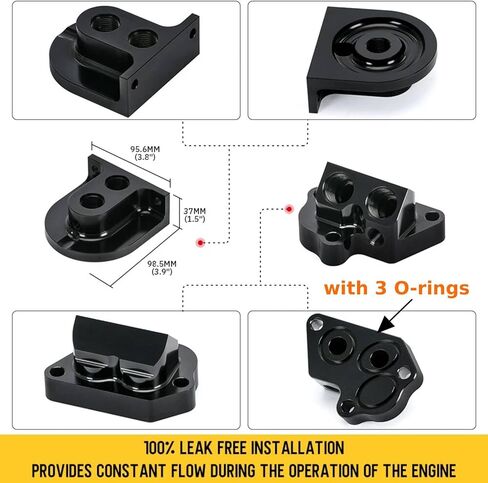 Upgrade Billet Oil Filter Relocation Kit 10AN Fittings for 2011-2023 Ford Mustang GT350 GT500 F150 5.0/5.2 V8 Coyote Engines in Kuwait