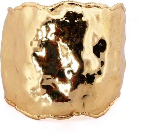 سوار مزود بطبقة من الذهب المنصهر، مجعد بحواف منصهرة، سوار عريض مجعد بحواف مدببة، سوار مجعد، طبقة خارجية من الذهب شديد اللمعان in Kuwait