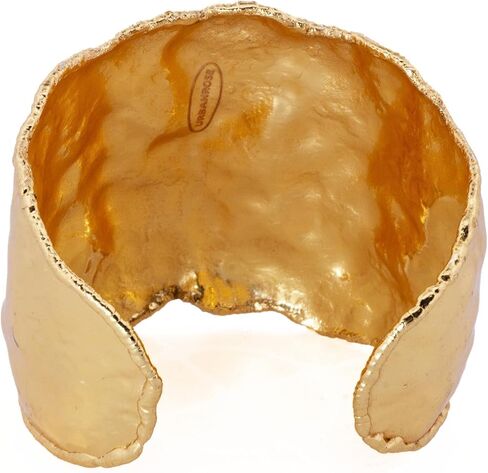 سوار مزود بطبقة من الذهب المنصهر، مجعد بحواف منصهرة، سوار عريض مجعد بحواف مدببة، سوار مجعد، طبقة خارجية من الذهب شديد اللمعان in Kuwait