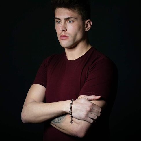 namana Bead Bracelets for Men with Metal Beads on an Adjustable Black Cord, Adjustable Stainless Steel Bracelets for Men, Jewelry for Men with a Gift Box in Kuwait