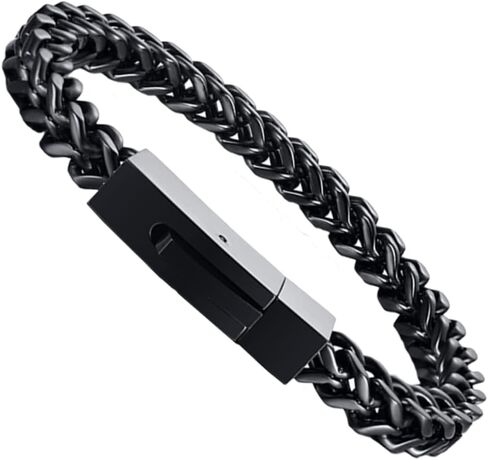Stainless Steel Punk for Men Openable Hand Chain Bangle Hip Hop Jewelry Relief Accessory for Any Occasion in Saudi Arabia