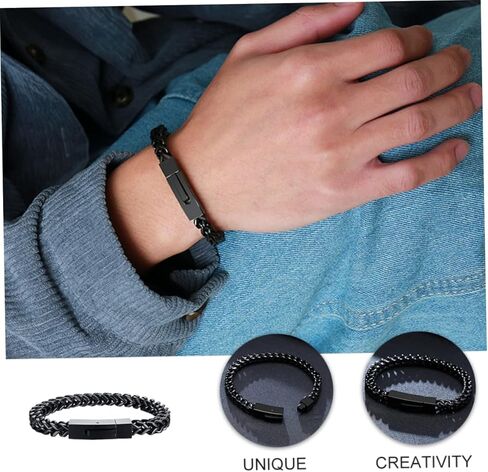 Stainless Steel Punk for Men Openable Hand Chain Bangle Hip Hop Jewelry Relief Accessory for Any Occasion in Saudi Arabia