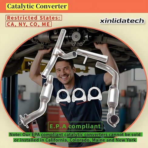 محول حفاز متوافق مع Ford F-150 2005-2008 Lincoln Mark LT 2006 2007 2008 5.4L V8 RWD يسار ويمين يستبدل 645461 645843 (متوافق مع وكالة حماية البيئة) in Kuwait