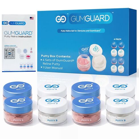 Denture Putty Pack Reline Set - Versatile, Fast Self-Curing - for Custom Fit & Comfort in Dentures, with Multiple Applications & Watertight Seal 2 Pack in Saudi Arabia