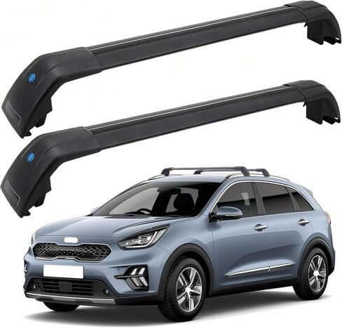 SYDSZ Cross Bar Roof Rack Fit for KIA NIRO DE SG2 2017 2018 2019 2020 2021 2022 2023 2024 2025 2026, Flush Side Rails, Heavy Duty Aluminum Roof Cross Bars Rooftop Luggage Rack in Saudi Arabia
