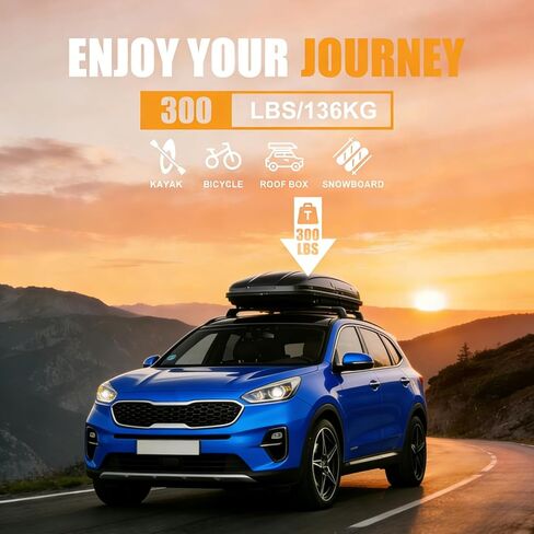 SYDSZ Cross Bar Roof Rack Fit for KIA NIRO DE SG2 2017 2018 2019 2020 2021 2022 2023 2024 2025 2026, Flush Side Rails, Heavy Duty Aluminum Roof Cross Bars Rooftop Luggage Rack in Kuwait