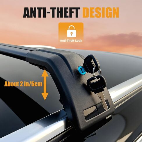 SYDSZ Cross Bar Roof Rack Fit for KIA NIRO DE SG2 2017 2018 2019 2020 2021 2022 2023 2024 2025 2026, Flush Side Rails, Heavy Duty Aluminum Roof Cross Bars Rooftop Luggage Rack in Kuwait