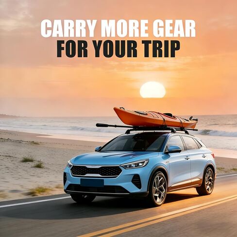 SYDSZ Cross Bar Roof Rack Fit for KIA NIRO DE SG2 2017 2018 2019 2020 2021 2022 2023 2024 2025 2026, Flush Side Rails, Heavy Duty Aluminum Roof Cross Bars Rooftop Luggage Rack in Kuwait