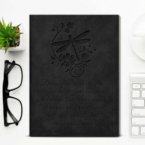 Inspirational Notebook Gifts for Women Dragonfly Journal Encouragement Gift for Woman Friends Coworkers-Black in Saudi Arabia