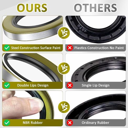 4 Pcs 010-036-00 Double Lip Seals 2.250'' * 3.371'' for Dexter Texcom Axle Replaces 01003600 10-36 22333TB Trailer Hub Wheel Grease Seal 5200-7000lb Trailer Axles D42 in Kuwait