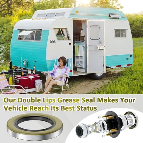 4 Pcs 010-036-00 Double Lip Seals 2.250'' * 3.371'' for Dexter Texcom Axle Replaces 01003600 10-36 22333TB Trailer Hub Wheel Grease Seal 5200-7000lb Trailer Axles D42 in Kuwait