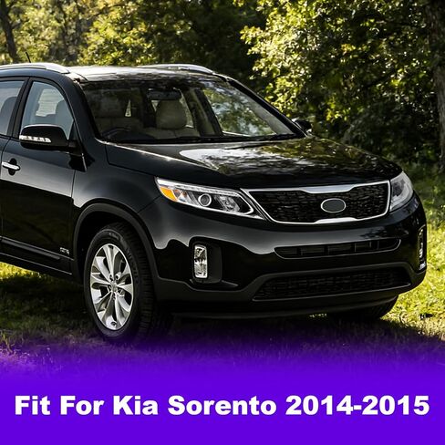 مجموعة المصابيح الأمامية LED متوافقة مع 2014 2015 Kia Sorento غطاء أسود شفاف، جانب الركاب والسائق in Kuwait