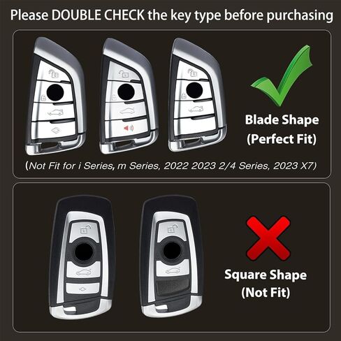 YAREY Key Fob Case Cover for BMW 3 5 6 7 Series X1 X3 X4 X5 X6 X7, Smart Key Full Protection Shell Case, Blade Shape, Gunmetal in Saudi Arabia