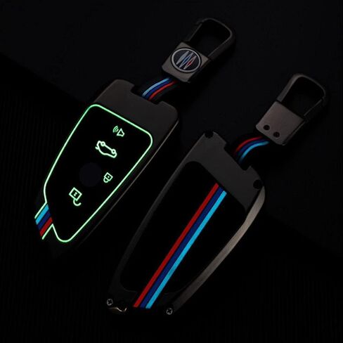 YAREY Key Fob Case Cover for BMW 3 5 6 7 Series X1 X3 X4 X5 X6 X7, Smart Key Full Protection Shell Case, Blade Shape, Gunmetal in Saudi Arabia