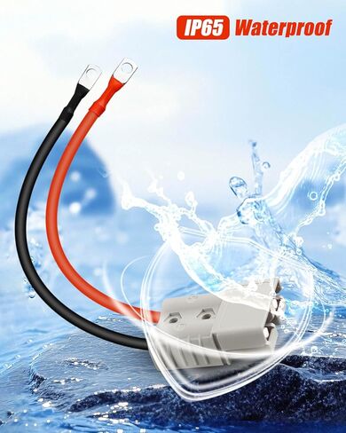 12V DC 120A Battery Connector 0.98 FT for All Kinds of Electric Vehicles Recreational Vehicles Trucks and Ships, DC 600V 4AWG Battery Plug in Saudi Arabia