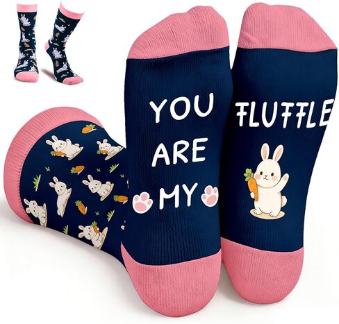FrereFeter Easter Basket Bunny Socks for Women Girls, Easter socks for Women, EasterS basket stuffer for adult women, Birthday Cute Socks for Her Girlfriend, Teen Girls Rabbit Socks Funny Bunny Gifts in Kuwait