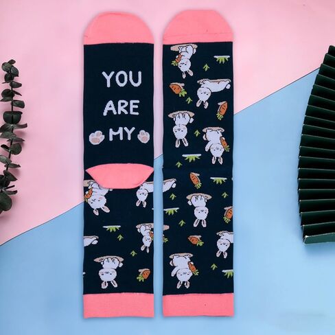 FrereFeter Easter Basket Bunny Socks for Women Girls, Easter socks for Women, EasterS basket stuffer for adult women, Birthday Cute Socks for Her Girlfriend, Teen Girls Rabbit Socks Funny Bunny Gifts in Kuwait