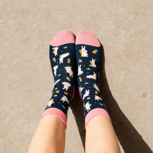 FrereFeter Easter Basket Bunny Socks for Women Girls, Easter socks for Women, EasterS basket stuffer for adult women, Birthday Cute Socks for Her Girlfriend, Teen Girls Rabbit Socks Funny Bunny Gifts in Kuwait