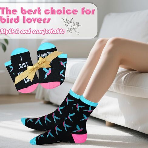 جوارب رجالية مرحة من الطائر الطنان، جوارب متوسطة مع أقوال هدية لمحبي حيوانات الطائر الطنان in Kuwait