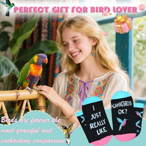 جوارب رجالية مرحة من الطائر الطنان، جوارب متوسطة مع أقوال هدية لمحبي حيوانات الطائر الطنان in Kuwait