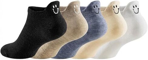 Women Cute Socks 5 Pairs Kawaii Embroidered Funny Low Cut Ankle Socks for Women in Saudi Arabia