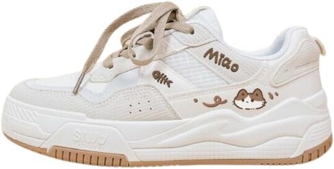 Bobo's House Womens Shoes Kawaii Miao Miao Kitty Fashion Sneakers Walking Shoes Women Kawaii Accessories White Shoe in Saudi Arabia