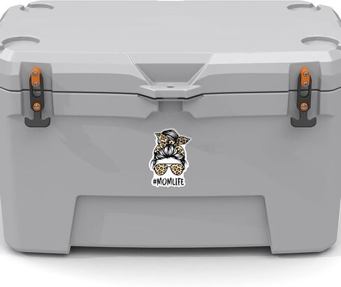 #Momlife-Cheetah Print-Messy BUN-BOY,Girl,Woman,DAD-Sunglasses-Vinyl Decal Stickers-CAR,Truck,Van,SUV,Window,Wall,Cup,Laptop-Two 5 INCH Decals-(2PACK)-S10014 in Kuwait