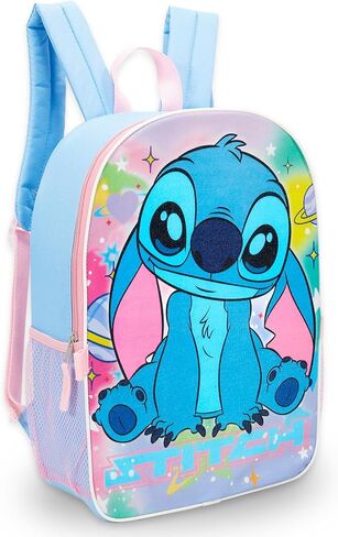 Disney Stitch Backpack with Lunch Box for Girls - Bundle 16" Backpack, Angel Lunch Bag, Water Bottle, More | Stitch and Angel School Bag for Kids, Teens in Saudi Arabia