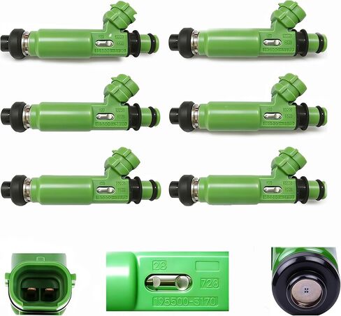 Fuel injector 195500-3170 Fits 1998-2003 For MITSUBISHI MONTERO Sport 3.0L V6 (6) in Saudi Arabia