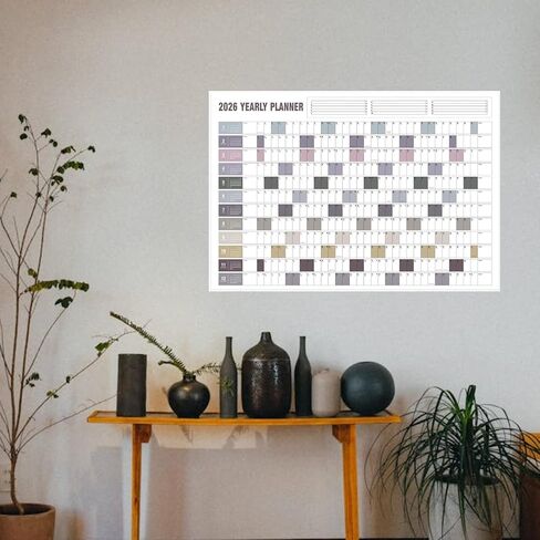 Full Year Calendar 2026 One Page, Yearly Wall Calendar, Paper Annual Wall Calendar, Big Ass Calendar, Horizonal/Vertical, 23" x 33" in Saudi Arabia