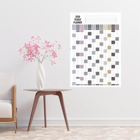 Full Year Calendar 2026 One Page, Yearly Wall Calendar, Paper Annual Wall Calendar, Big Ass Calendar, Horizonal/Vertical, 23" x 33" in Saudi Arabia