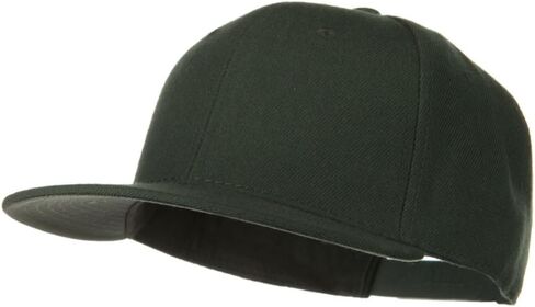 Wool Blend Flat Visor Pro Style Snapback Cap - Black in Saudi Arabia