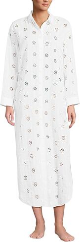 Lands' End Women's Eyelet Button Down Maxi Cover-up Dress in Saudi Arabia