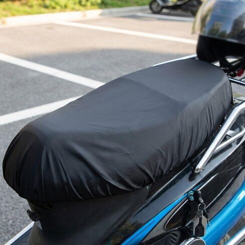Motorcycle Seat Cover Universal Motorbike Seat Protector Cushion Elastic PU Leather Motorbike Seat Full Cover Waterproof Sunscreen Cover for Most Motorcycles in Saudi Arabia
