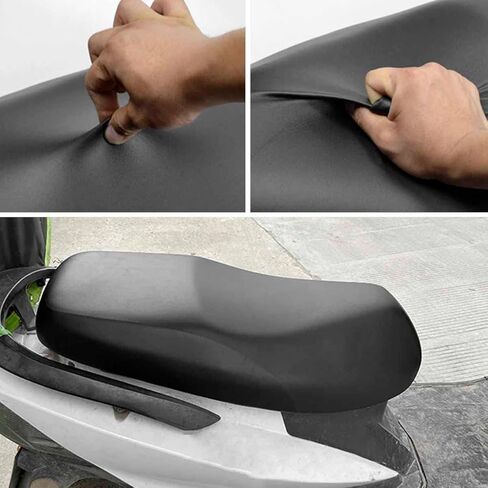 Motorcycle Seat Cover Universal Motorbike Seat Protector Cushion Elastic PU Leather Motorbike Seat Full Cover Waterproof Sunscreen Cover for Most Motorcycles in Saudi Arabia