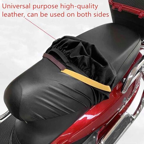 Motorcycle Seat Cover Universal Motorbike Seat Protector Cushion Elastic PU Leather Motorbike Seat Full Cover Waterproof Sunscreen Cover for Most Motorcycles in Saudi Arabia