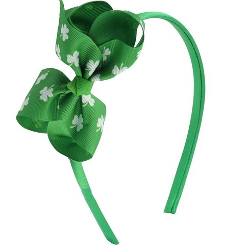 Ecuupas Green St. Patrick’s Day Headbands Shamrock Hairband Bow Clover Leprechaun Hair Hoop Design Luck Of The Irish Hair Accessories For Women Girls Toddler Head St. Patrick’s Day Wear Gifts in Kuwait