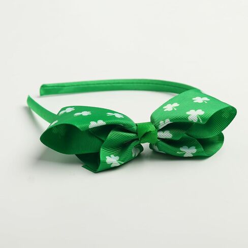 Ecuupas Green St. Patrick’s Day Headbands Shamrock Hairband Bow Clover Leprechaun Hair Hoop Design Luck Of The Irish Hair Accessories For Women Girls Toddler Head St. Patrick’s Day Wear Gifts in Kuwait
