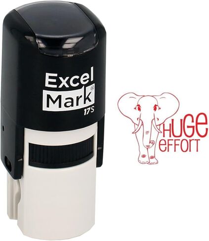 ExcelMark Round Teacher Stamp - Huge Effort - RED Ink in Saudi Arabia