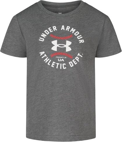 Under Armour Boys' Short Sleeve Core Graphic T-Shirt, Lightweight & Breathable, Relaxed Fit, Castlerock Beamer, 6 in Saudi Arabia