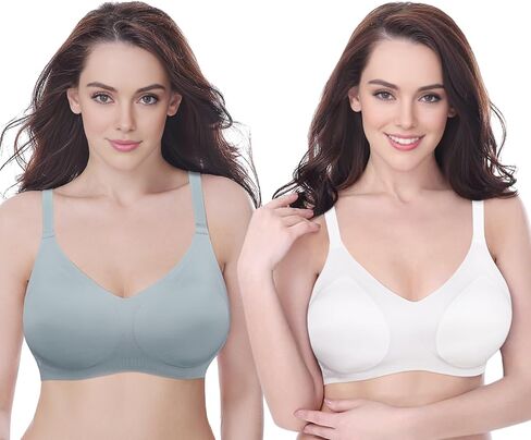 حمالة صدر نسائية لاسلكية بدون خياطة من Curve Muse مقاس كبير ودعم ناعم غير مرئي in Saudi Arabia