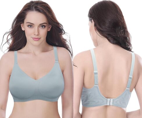 حمالة صدر نسائية لاسلكية بدون خياطة من Curve Muse مقاس كبير ودعم ناعم غير مرئي in Saudi Arabia