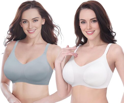 حمالة صدر نسائية لاسلكية بدون خياطة من Curve Muse مقاس كبير ودعم ناعم غير مرئي in Saudi Arabia