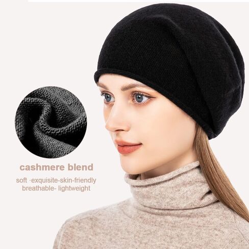 1-Pack Hide Powder Slouchy Knit Beanie, Soft Warm Winter Hat for Women, Lightweight & Breathable in Saudi Arabia