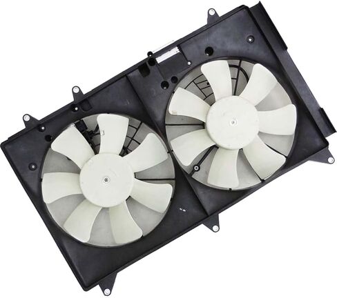 1x Dual Radiator and Condenser Fan Assembly Replacement L55515025B fits Mazda CX-7 2010 2011 2012 in Kuwait