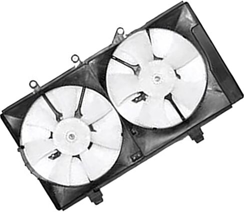 1 Piece Dual Radiator and Condenser Fan Assembly Replacement 5019208AA, 5019209AA, 5127521AA, 5019210AA fits Dodge Neon 2004 2005 in Kuwait