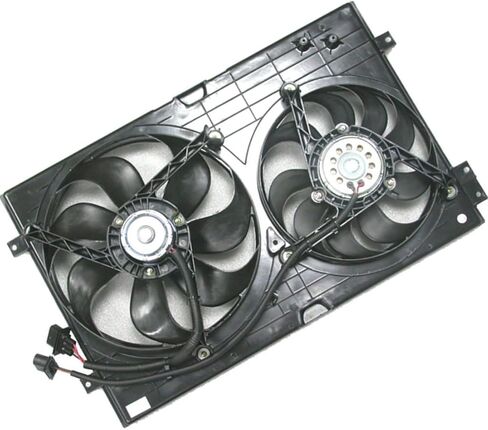 1 x Dual Radiator and Condenser Fan Assembly Replacement 1J0121205BB41, 6X0959455F, 1C0959455C fits Volkswagen Golf 1999 2000 2001 2002-2005 fits Volkswagen Jetta 1999-2005 in Saudi Arabia