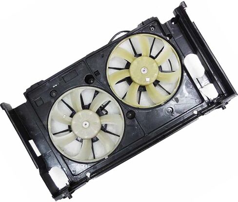 1Piece Dual Radiator and Condenser Fan Assembly Replacement 1671137040, 1636337020, 1636337050, 1636137020, 1636137010, 1636337010, 1636128360 fits Toyota Prius 2010-2015 in Saudi Arabia