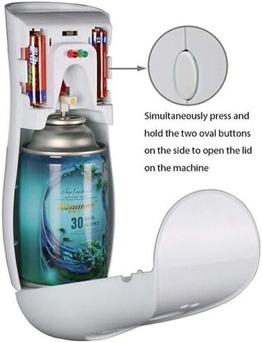 Automatic Air Freshener Spray Dispenser with 3 Timer Modes, Battery Operated with One-Year Warranty, Wall Mountable & Table Stand, for Home Office Toilet Decor (Cool White) in Kuwait